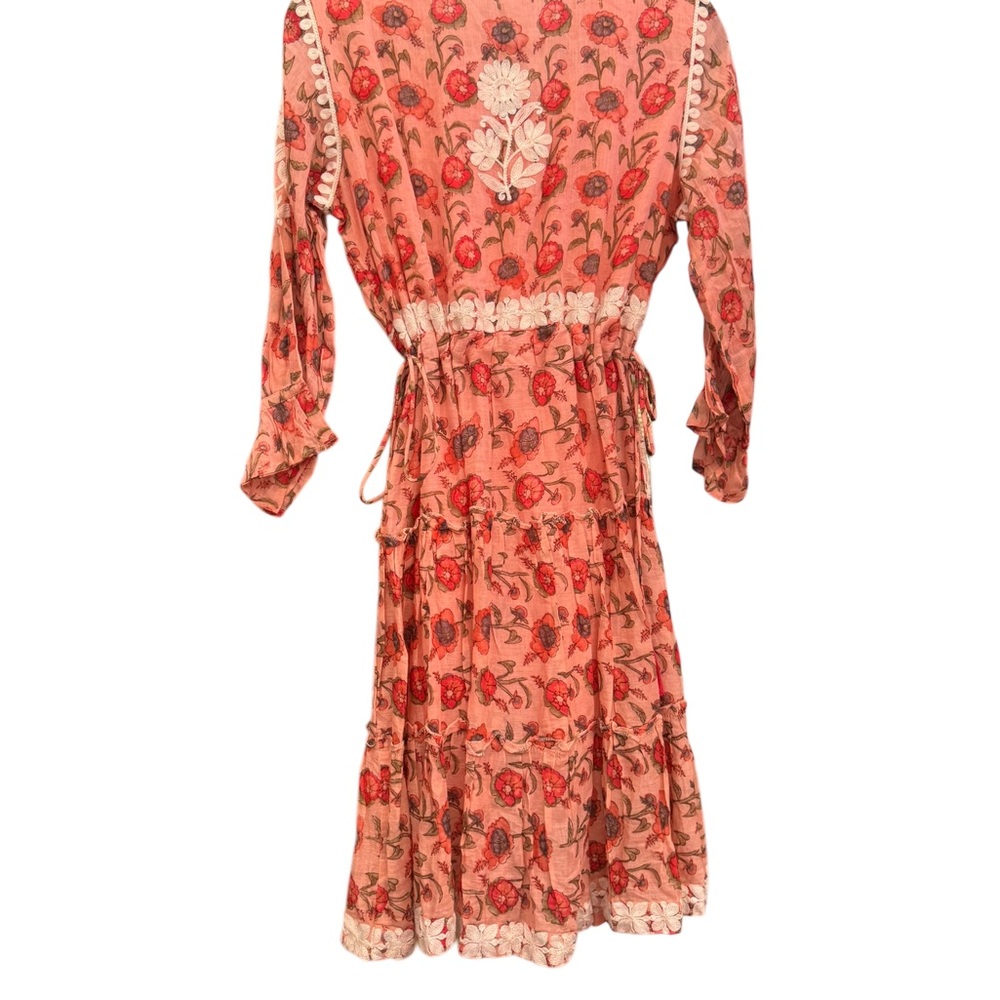 Embroidered Dress with Cream Lace Detail Size XL- cottagecore - Picture 14 of 15